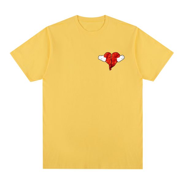 Kanye West vintage hip hop t-shirt with heart design