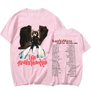 Kanye West Late Registration Tour T-Shirt oversized unisex hip hop style