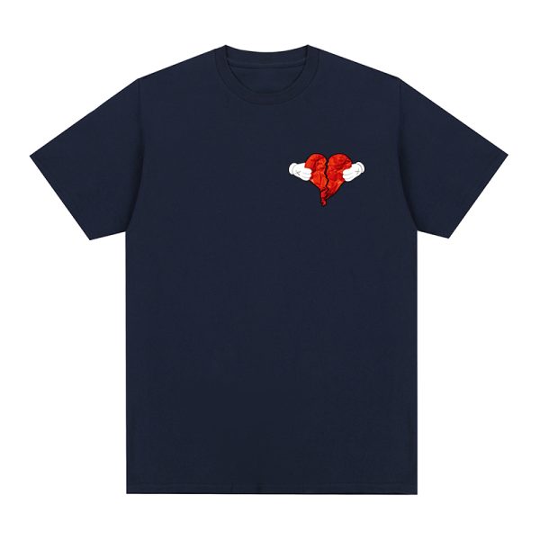 Kanye West vintage hip hop t-shirt with heart design