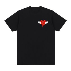 Kanye West vintage hip hop t-shirt with heart design