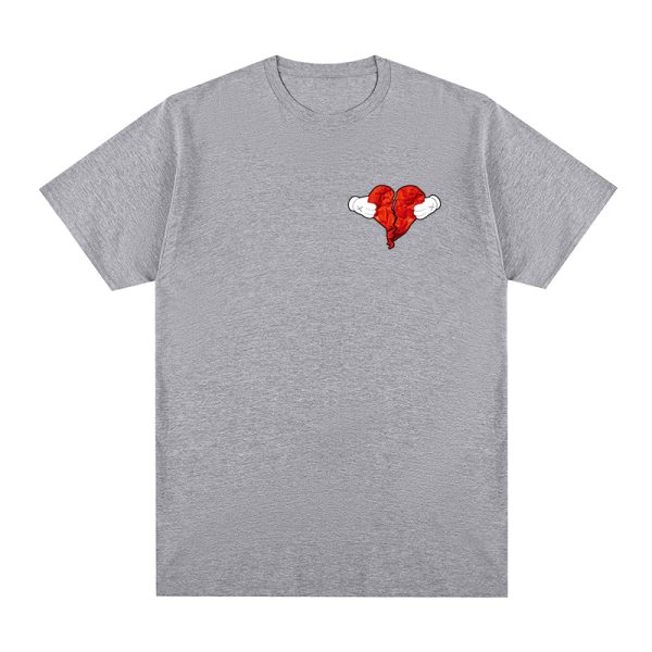 Kanye West vintage hip hop t-shirt with heart design