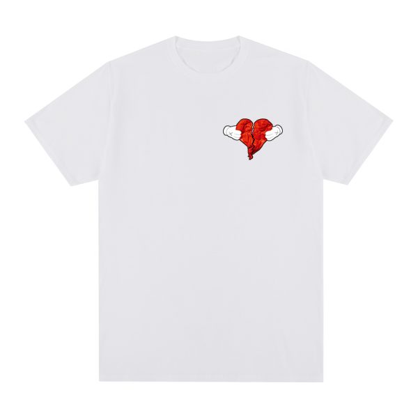 Kanye West vintage hip hop t-shirt with heart design