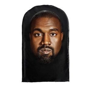 3D printed Kanye West mask, full face elastic mesh, hip hop balaclava