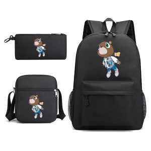 Kanye West Graduation backpack set with pencil case and shoulder bag for fans