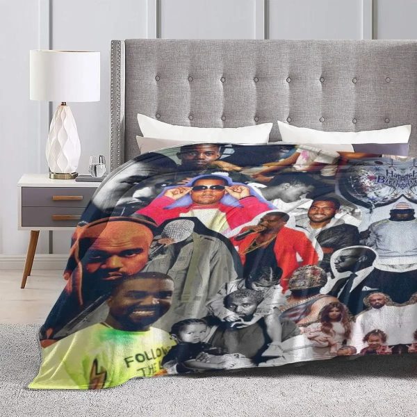 Kanye West flannel blanket for couch, bed, and camping