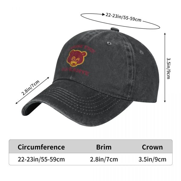 I Miss The Old Kanye West College Dropout Bear cap, vintage distressed snapback hat