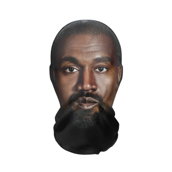 3D printed Kanye West mask, full face elastic mesh, hip hop balaclava