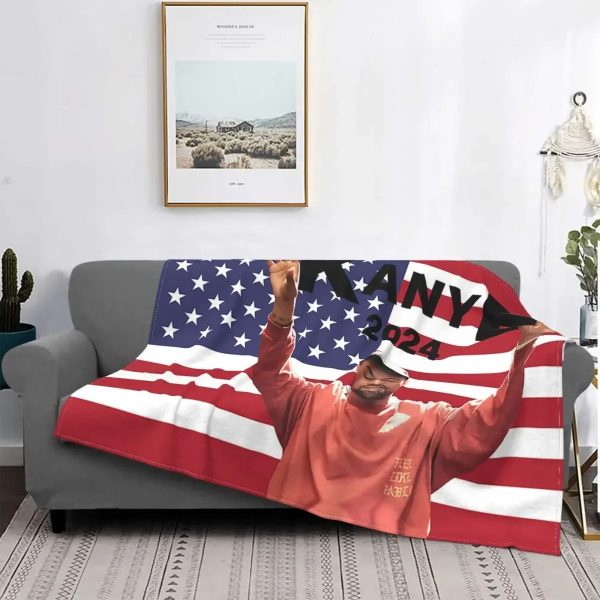 Kanye West Life of Pablo fleece throw blanket with hands design