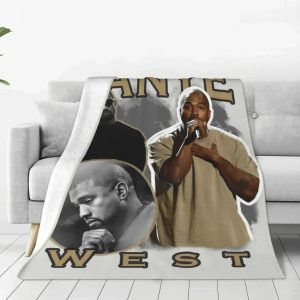 Kanye West custom soft winter throw blanket for bed, sofa, camping
