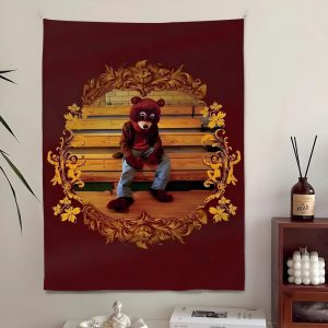 Kanye West album tapestry wall art for bedroom, living room, or outdoor decor