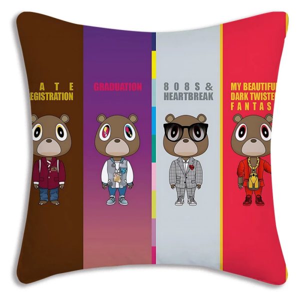 Kanye West Ye pillow cover with double-sided cartoon print