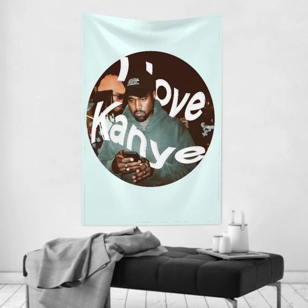 Kanye West wall cloth, hip-hop room decor for creative spaces