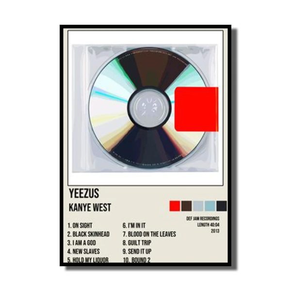 Minimal Kanye West album cover canvas print for wall decoration