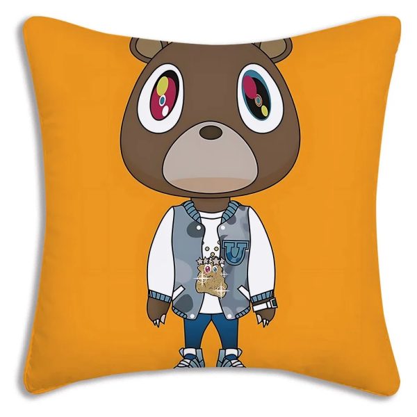 Kanye West Ye pillow cover with double-sided cartoon print