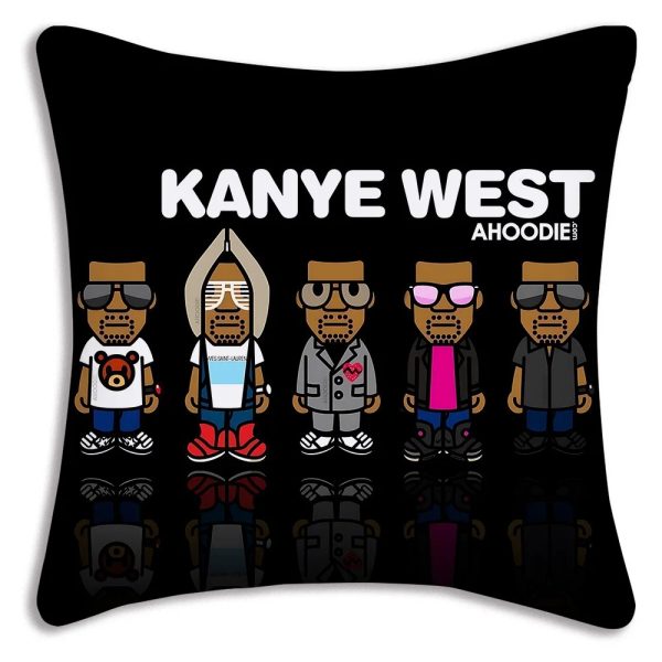 Kanye West Ye cartoon pillow cover, hip hop couch decor