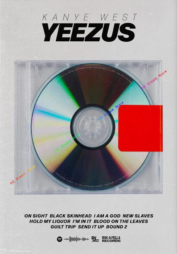 Kanye West Album Cover Poster – Rap Icon Wall Art Canvas Print for Fans & Music Lovers