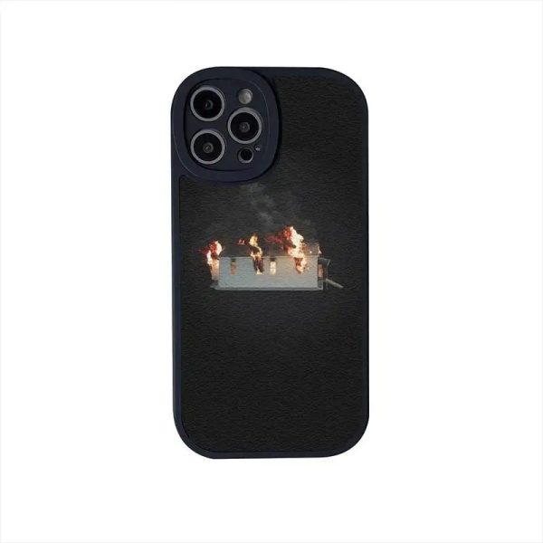 Kanye West YE rapper leather iPhone case with lens guard