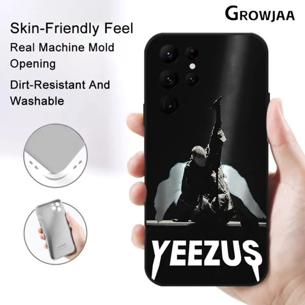 Cool Kanye West phone case for Samsung Galaxy S24 Ultra and S23 Ultra – protective silicone