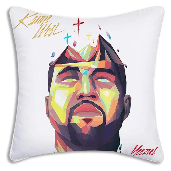 Ye Kanye West cartoon pillow cover, hip hop home decor