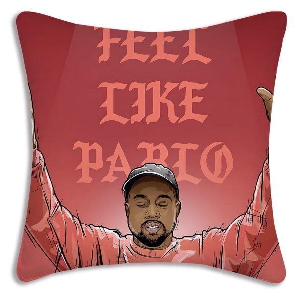 Kanye West Ye cartoon pillow cover, hip hop couch decor