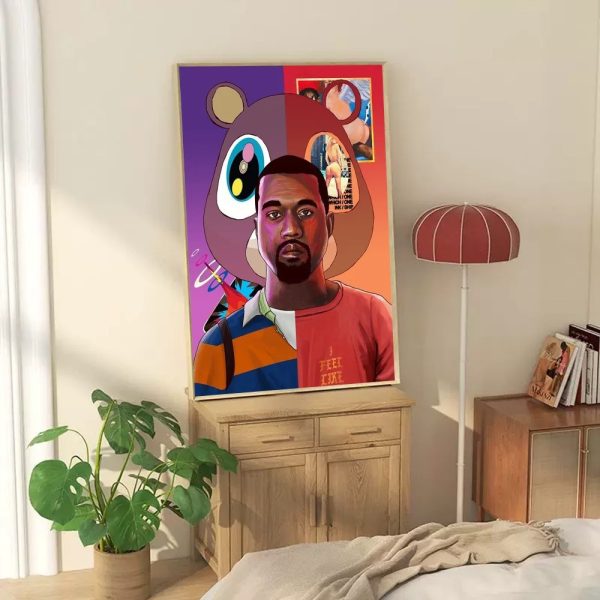 Retro-style Kanye West waterproof movie poster sticker set