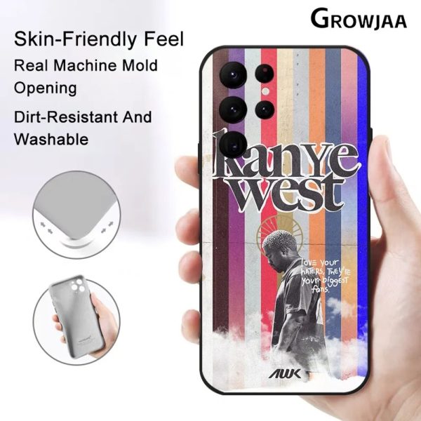 Cool Kanye West phone case for Samsung Galaxy S24 Ultra and S23 Ultra – protective silicone