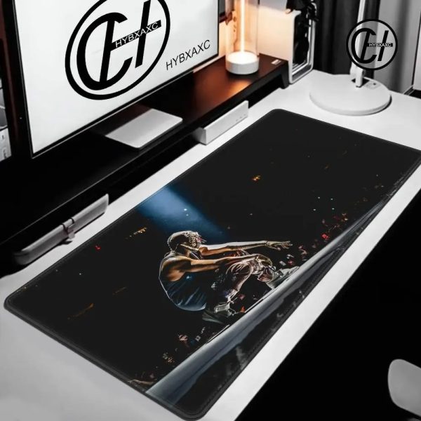 Large Kanye West Vultures 2 mousepad for gaming and office use