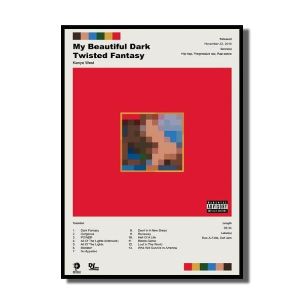 High-definition Kanye West canvas art poster – frameless wall decor