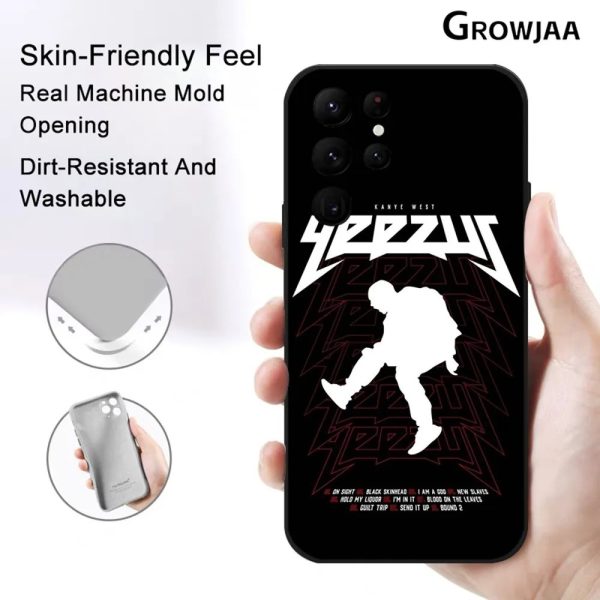 Cool Kanye West phone case for Samsung Galaxy S24 Ultra and S23 Ultra – protective silicone
