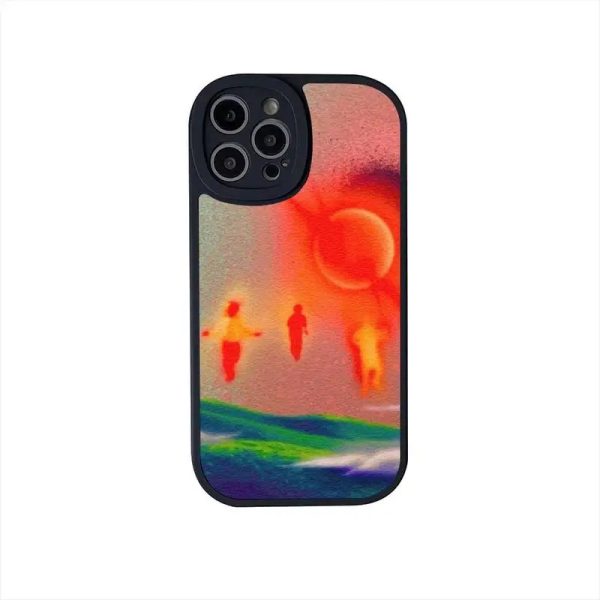 Kanye West YE rapper leather iPhone case with lens guard