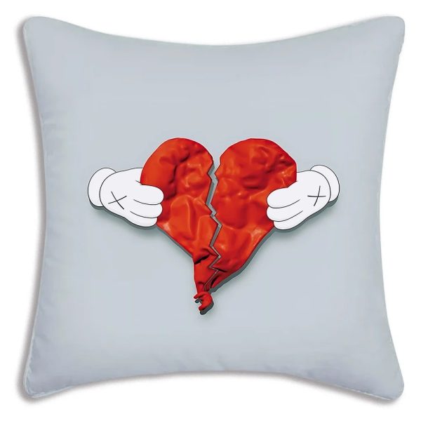 Ye Kanye West cartoon pillow cover, hip hop home decor
