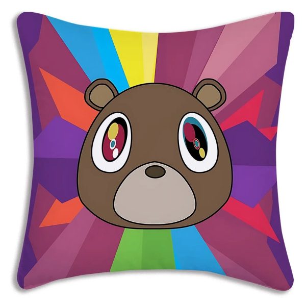 Ye Kanye West cartoon pillow cover, hip hop home decor