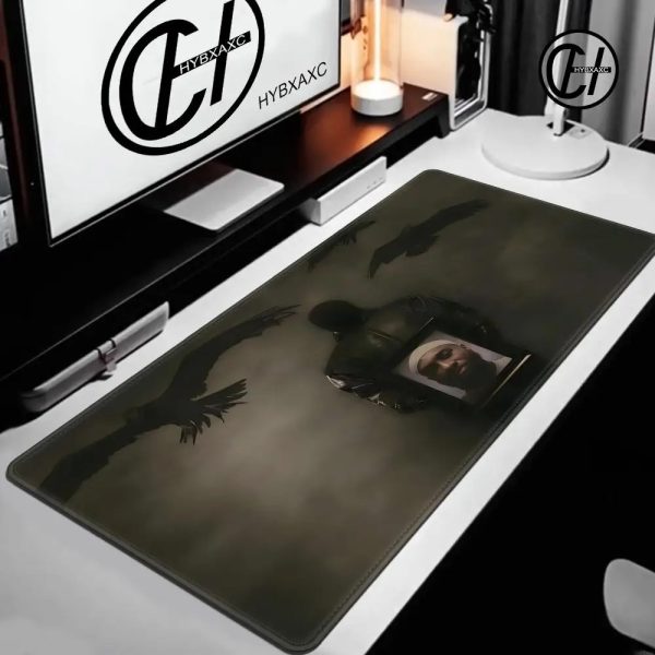 Oversized Kanye West Vultures 2 desk mat for office and gaming