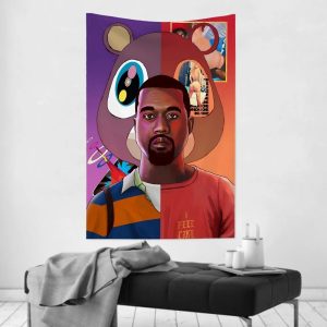 Kanye West wall cloth, music decor, baby room background