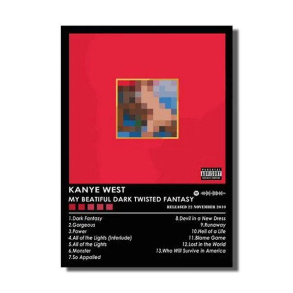 High-definition Kanye West canvas art poster – frameless wall decor