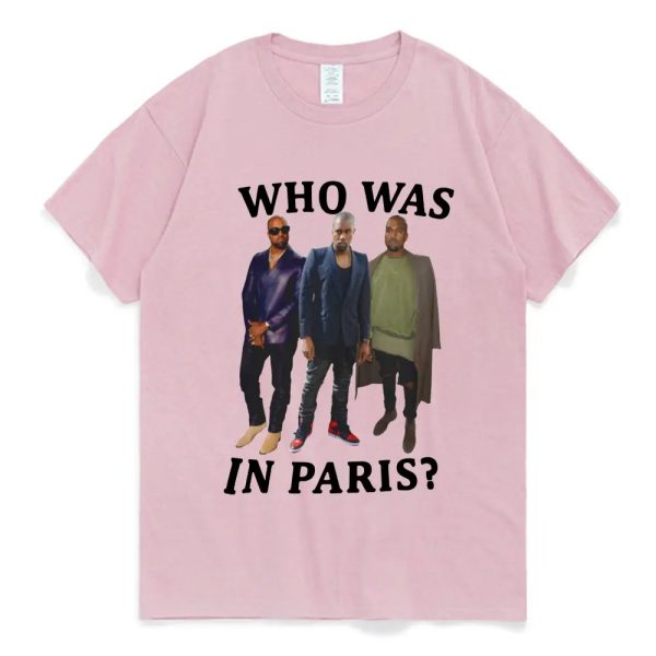 Kanye West t-shirt Who Was in Paris bold print streetwear