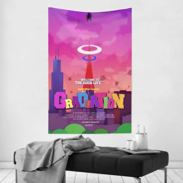 Kanye West wall cloth, music decor, baby room background