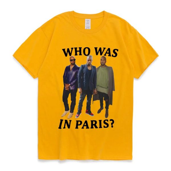 Kanye West t-shirt Who Was in Paris bold print streetwear